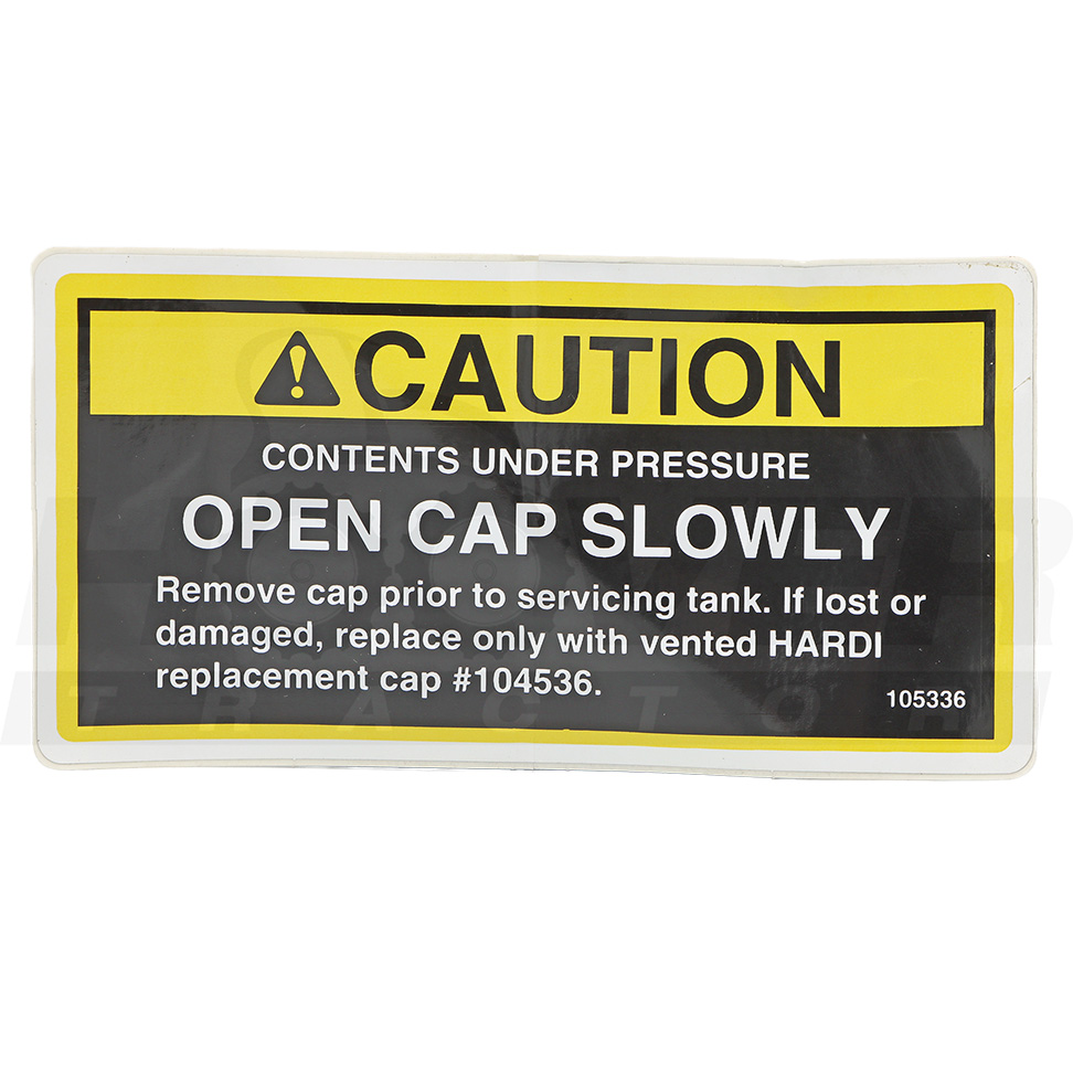 DECAL CAUTION-OPEN SLOWLY ENG